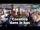 Avant d'arriver à la cérémonie d'ouverture, les athlètes français font la fête dans le bus