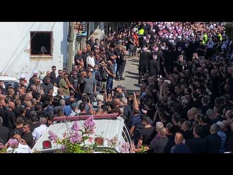 Funeral ceremony after deadly rocket attack on Majdal Shams