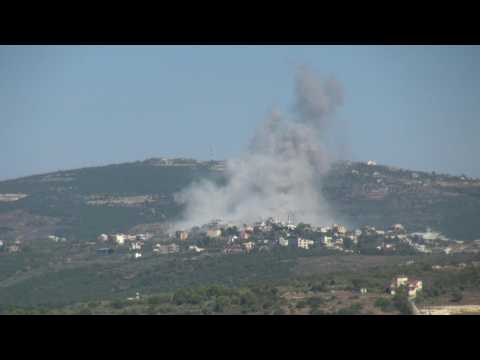 Smoke billows following Israeli strike on south Lebanon