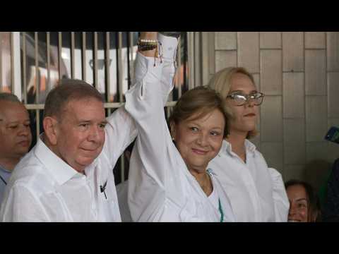 Venezuelan opposition candidate Edmundo Gonzalez at Caracas polling station