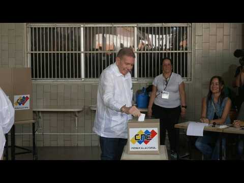 Venezuelan opposition candidate Edmundo Gonzalez casts his vote