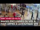 Images exclusives du vol à main armée à la boutique SFR à Saint-Julien-les-Villas ce samedi 27 juillet 2024