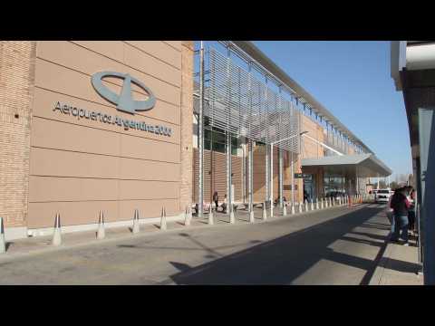 Mendoza airport as French rugby players leave for Buenos Aires