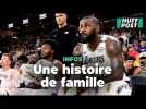 LeBronJames a joué avec son fils Bronny, le premier duo père-fils de l'histoire de la NBA