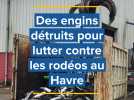 Au Havre, des véhicules broyés pour lutter contre les rodéos urbains