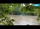 VIDEO. Tempête Kirk en Loire-Atlantique : une aire de jeux sous l'eau à Nantes