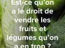 Est-ce qu'on a le droit de vendre les fruits et légumes qu'on a en trop ?