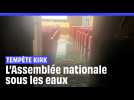 Tempête Kirk : L'Assemblée nationale sous les eaux #shorts