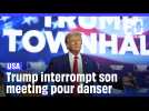 Élection américaine 2024 : Trump interrompt son meeting pour danser