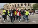 Manifestation de migrants devant le tribunal administratif de Nîmes