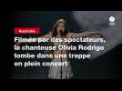 VIDEO. Filmée par des spectateurs, la chanteuse Olivia Rodrigo tombe dans une trappe en plein concert