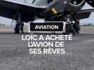 Loïc a acheté l'avion de ses rêves. Un T-28A, de 1950 qui servait à l'entraînement des pilotes de chasse américains.