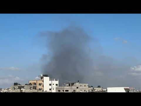 Gunfire rings out, smoke rises over Gaza's Jabalia