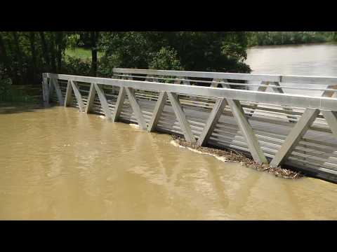 Floods in north-east France, near German border