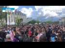 La foule pour l'inauguration des nouveaux tramways à Nantes