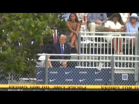Donald Trump attends son Barron Trump high school graduation
