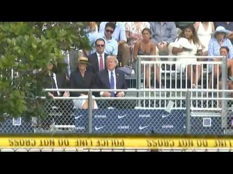 Melania Trump attends son Barron Trump's high school graduation