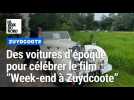 Un embouteillage et des voitures d'époque pour célébrer les 60 ans du film un Week-end à Zuydcoote