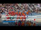 Les enfants des écoles de Miramas mettent l'ambiance au stadium