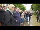 German Chancellor Scholz visits flood-hit area after heavy rain in Saarland region