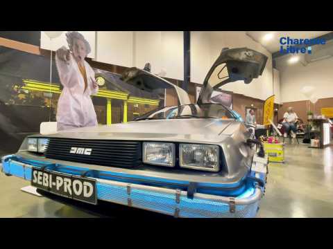 DeLorean from the movie “Back to the Future” at the Carat Motor Show