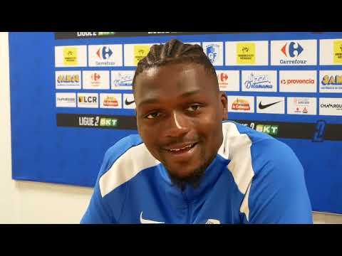 Conf' de presse. Allan Tchaptchet avant AC Ajaccio - GF38