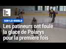 Les patineurs ont pu fouler la glace de Polarys pour la première fois, à Sin-le-Noble