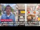 Laurent Mariotte, animateur de TF1, nous liste les aliments indispensables à avoir dans son frigo