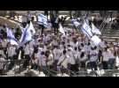 Jewish nationalists gather near Damascus Gate on Jerusalem Day