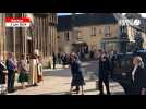 VIDÉO. 80 ans du Débarquement. La princesse Anne arrive à la cathédrale de Bayeux