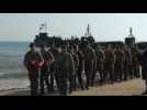British Marine commandos land on Gold beach for D-Day commemorations