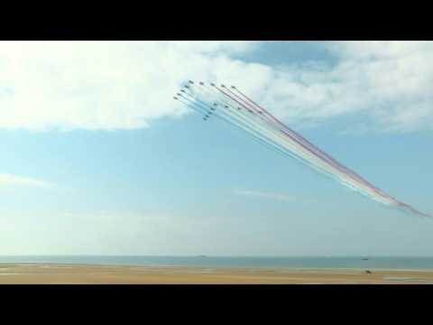 International military flypast at Omaha Beach to mark the 80th anniversary of D-Day