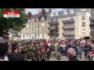 VIDÉO. 80 ans du Déarquement : la Carentan Liberty March arrive sous les applaudissements du public