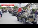 VIDEO. 80e anniversaire du D-Day à Graignes : les porte-drapeaux arrivent en Jeep à la cérémonie
