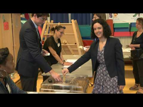 European elections: Manon Aubry, head of the France Unbowed list, votes in Paris