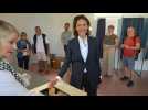 EU Elections: Valerie Hayer, head of the ruling party's list in France, votes