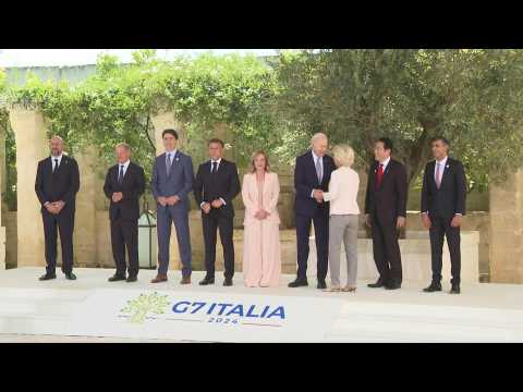 G7 leaders pose for group photo at Italy summit