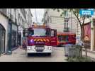 VIDEO. Pompiers et forces de l'ordre mobilisés après un nouvel incendie au coeur de Nantes