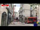VIDÉO. Dans le centre-ville à Nantes, les pompiers toujours mobilisés après l'incendie rue Crébillon
