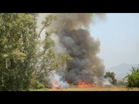 Smoke rises in northern Israel after rockets fired from Lebanon