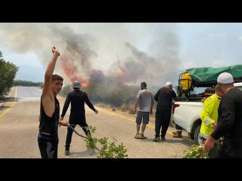 Brush fires in Israel-annexed Golan after rockets fired from Lebanon