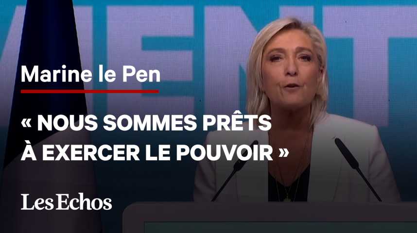 Illustration pour la vidéo « Nous sommes prêts à exercer le pouvoir » affirme Marine Le Pen