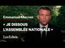 « Je dissous l'Assemblée nationale » : l'allocution d'Emmanuel Macron après les Européennes