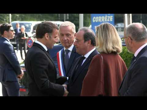 Macron commemorates Nazi atrocities in Tulle, in presence of Hollande