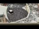 Timelapse of pilgrims circling Kaaba on the first day of Eid al-Adha