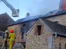 Une maison détruite par un incendie à Sorée