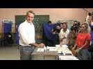Greek Prime Minister Mitsotakis casts vote on last day of EU elections