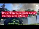 VIDEO. Un incendie ravage la société Fluidra près d'Angers, des produits chlorés brûlent