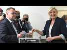 European elections: Far-right Marine Le Pen votes in Henin-Beaumont