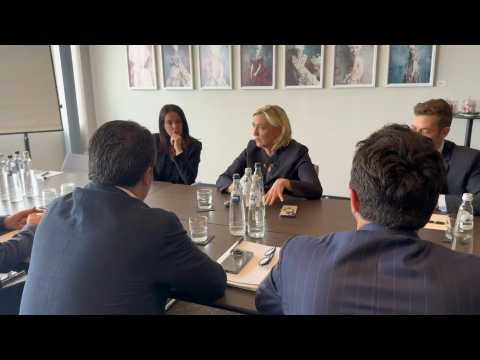 National Rally(RN)'s Le Pen meets head of Italy's anti-immigrant League party